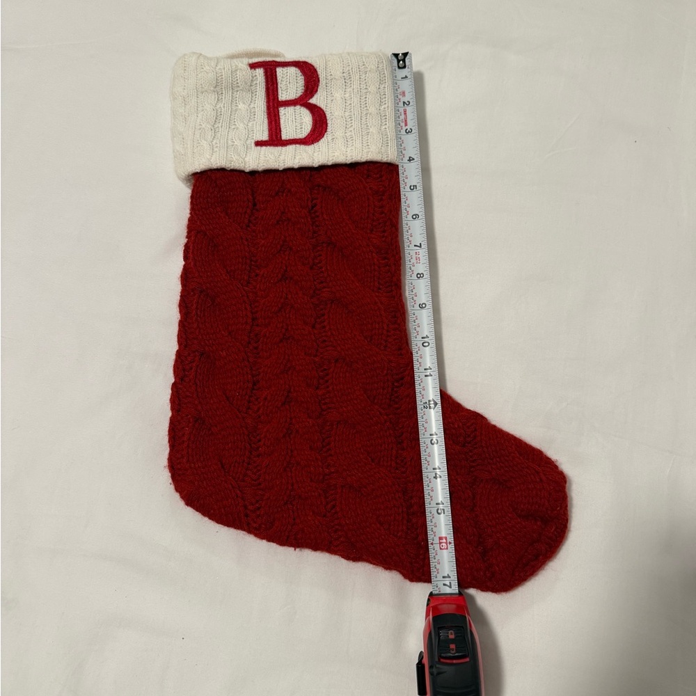 Red and White Holiday Stocking